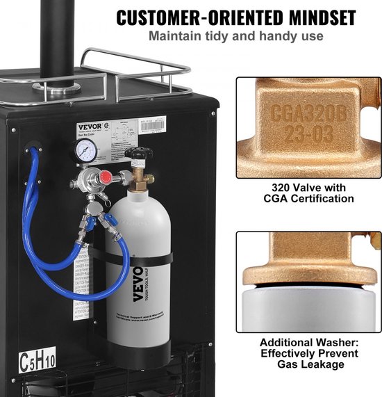 CO2-fles Kooldioxidefles 2,26 kg capaciteit Koolzuurhoudende gasfles 1800 PSI CO2-adapter Eigendomsfles Watercarbonator CO2 gevuld voor aquarium Koolzuurhoudende fles Opslagfles — afbeelding 4