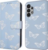iMoshion Hoesje Geschikt voor Samsung Galaxy A32 (5G) Hoesje Met Pasjeshouder - iMoshion Design Bookcase smartphone - Blauw / Butterfly