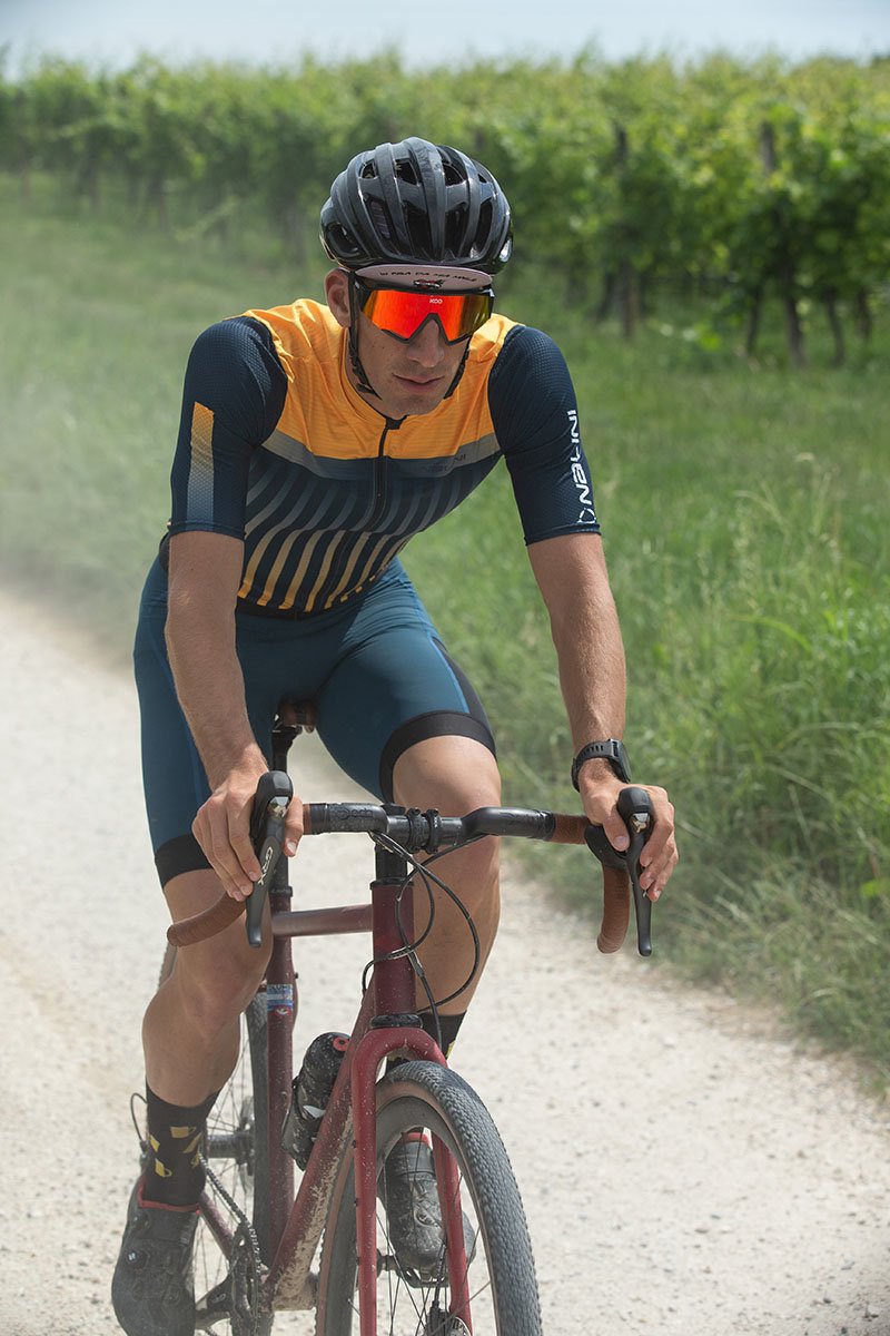MAILLOT LONG DE CYCLISME HIVER BLEU - CRISTAL+ - CycloPro