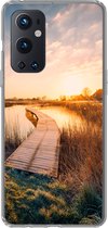 Geschikt voor OnePlus 9 Pro hoesje - Zonsondergang in de Nederlandse polder - Siliconen Telefoonhoesje
