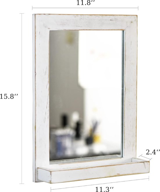 sawsile Unregelmäßiger Spiegel für Dekoration, Holzrahmen, asymmetrischer Wandspiegel, großer Kosmetikspiegel für Wanddekoration, moderner Spiegel für Wohnzimmer, Badezimmer, Eingangsspiegel