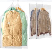 Hangende vacuümzakken met kledinghaken, vacuümverpakking, opbergzakken voor pakken, jurken, mantels, 4 stuks (105x70 cm + 135x70cm)