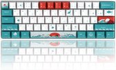 Bol.com MageGee Star61 - Draadloos - Gaming Toetsenbord - Mechanisch - 60% - Ergonomisch - RGB Toetsenbord - Coral Sea aanbieding