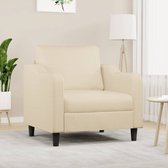Fauteuil 60 cm stof crèmekleurig