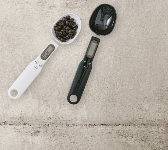 Elektronische maatlepel, 500 g/0,1 g, digitale weegschaal, lepel, keuken, elektronische weeglepel met lcd-display, voor koffiekoken, bakken, rijstmeel, specerijen, rood