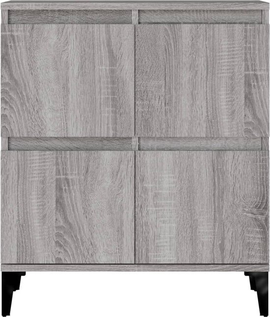 vidaXL Commodes 3 pcs 60x35x70 cm Bois d'ingénierie Gris Couleur Chêne Sonoma - Buffet - Commodes - Armoire - Buffet