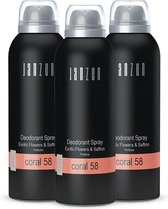JANZEN Déodorant Spray Coral 58 paquet de 3