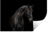 Muurstickers - Sticker Folie - Paard - Dier - Zwart - 60x40 cm - Plakfolie - Muurstickers Kinderkamer - Zelfklevend Behang - Zelfklevend behangpapier - Stickerfolie