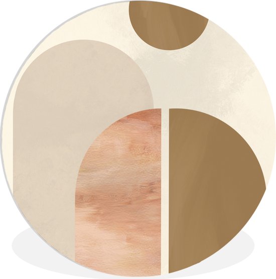 Wall Circle - Wall Circle Indoor - Abstrait - Design - Rose - ⌀ 120 cm - Décoration murale - Peintures Ronds XXL