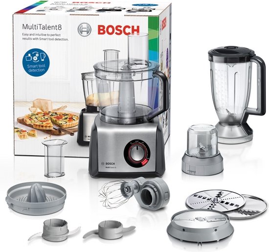 Bosch MultiTalent 8 MC812M844 - Foodprocessor - Zwart/RVS
