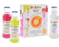 Primo | Slijm Maakset Fluo (2 Fluo Kleuren + 1 Activator) - Slijm maken
