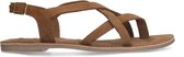 Sacha - Dames - Cognac sandalen met gekruiste bandjes - Maat 39