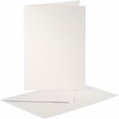 Kaarten En Enveloppen - Kaartenset - Dubbelzijdige Kaarten - DIY - Kaarten Maken - Creme Parelmoer - A6 - Kaart: 10,5x15cm 230 Grams - Envelop: 11,5x16,5cm 120 Grams - 10 Sets