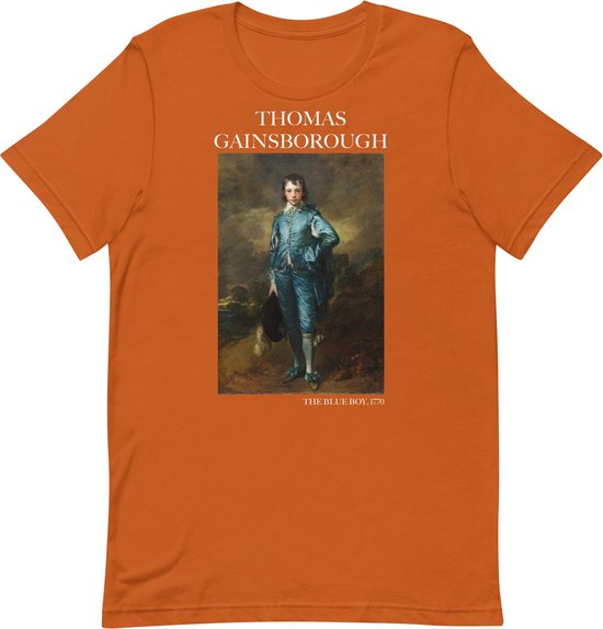 Thomas Gainsborough 'De Blauwe Jongen' ("The Blue Boy") Beroemd Schilderij T-Shirt | Unisex Klassiek Kunst T-shirt | Autumn | M