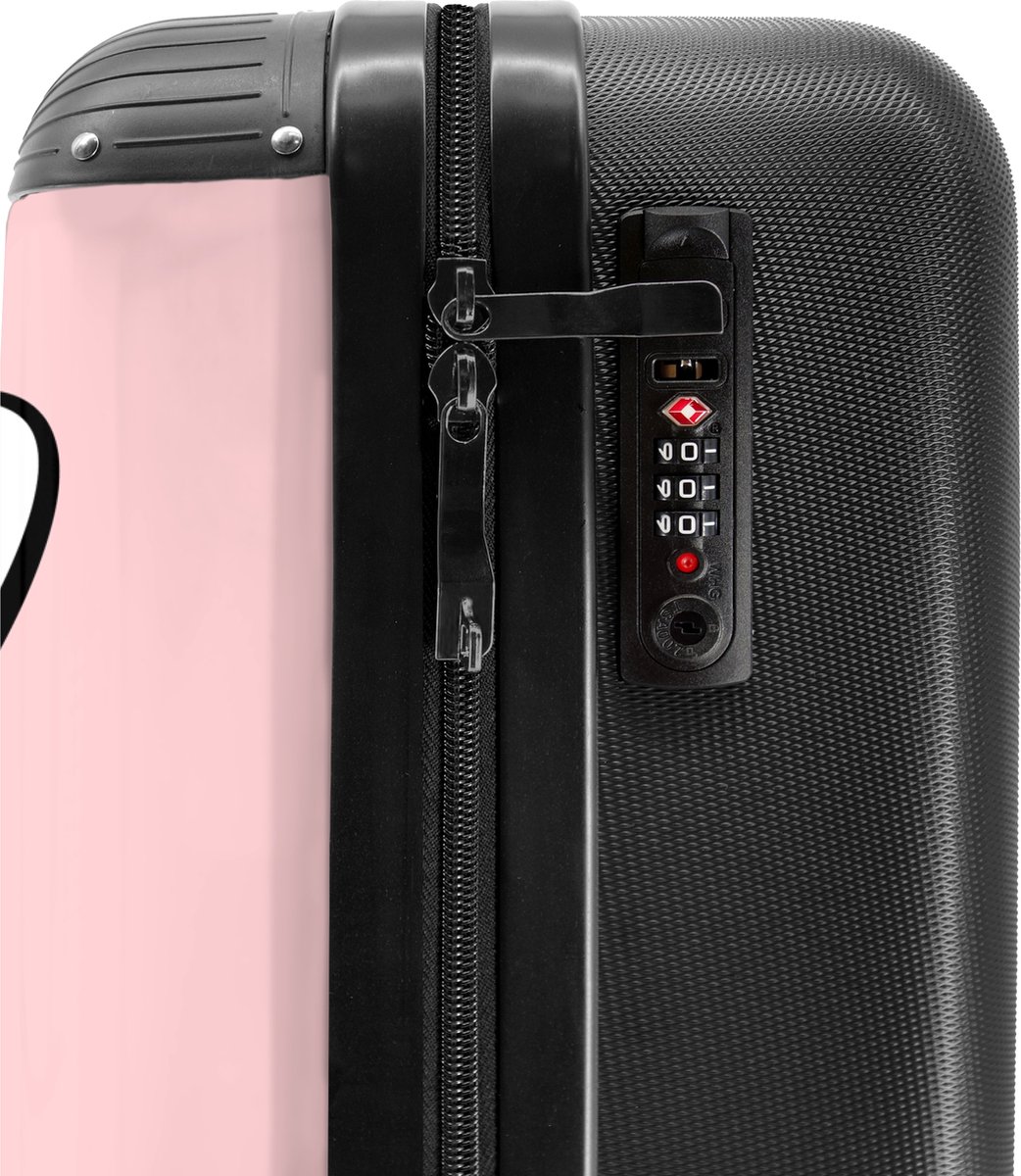 NoBoringSuitcases.com - Kinderkoffer roze - Past binnen 55x40x20 cm en 55x35x25 cm - Valies - Koffertas - Handbagage - Trolley op wieltjes - Carryon reisbagage - Reiskoffer met wielen - Rolkoffer flightbag - Kindertrolley meisje - Koffer kinderen – foto 5