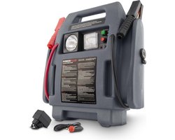 Powerplus 4-in-1 energiestation POWE80090 - starthulp 1600cc - 7000mAh stroomtoevoer - 17 bar compressor - 3.6W licht - with 3 acc.