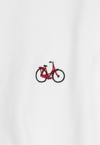 A-dam White Bike - T-shirt - Heren - Volwassenen - Vegan - Korte Mouwen - T-shirts - Katoen - Wit - S