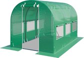 Tunnelkas 2x3m PE-zeil 180g/m² groen transparant