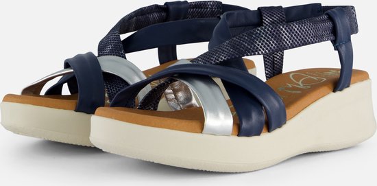 Oh My Sandals Sandalen blauw Leer - Dames - Maat 40