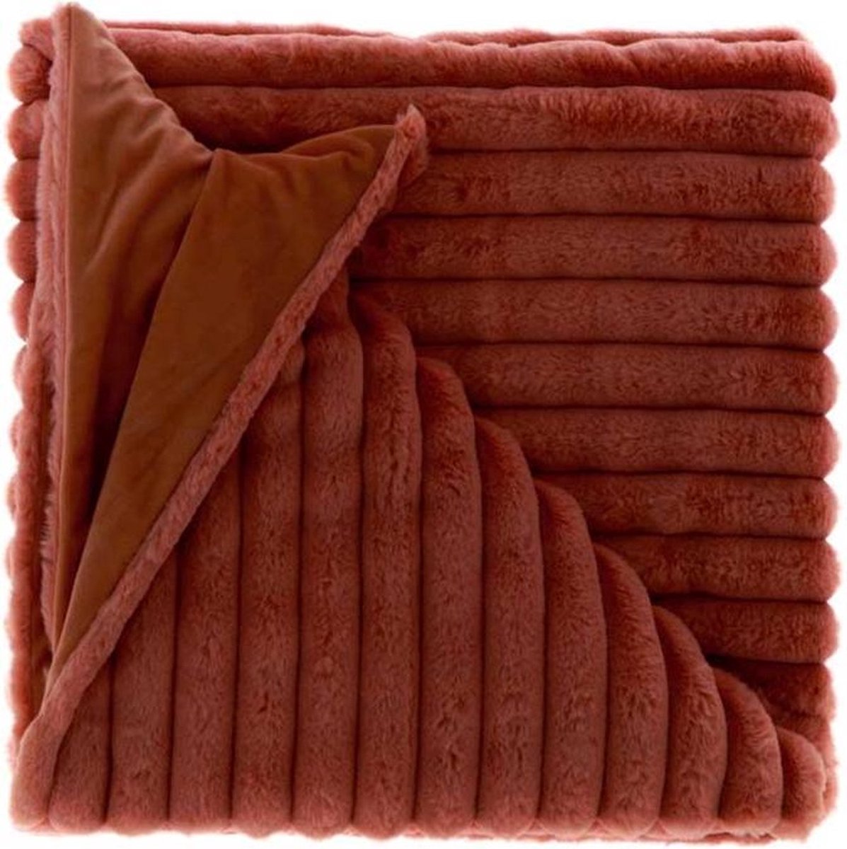 Unique Living Plaid Peppe 150x200cm redwood