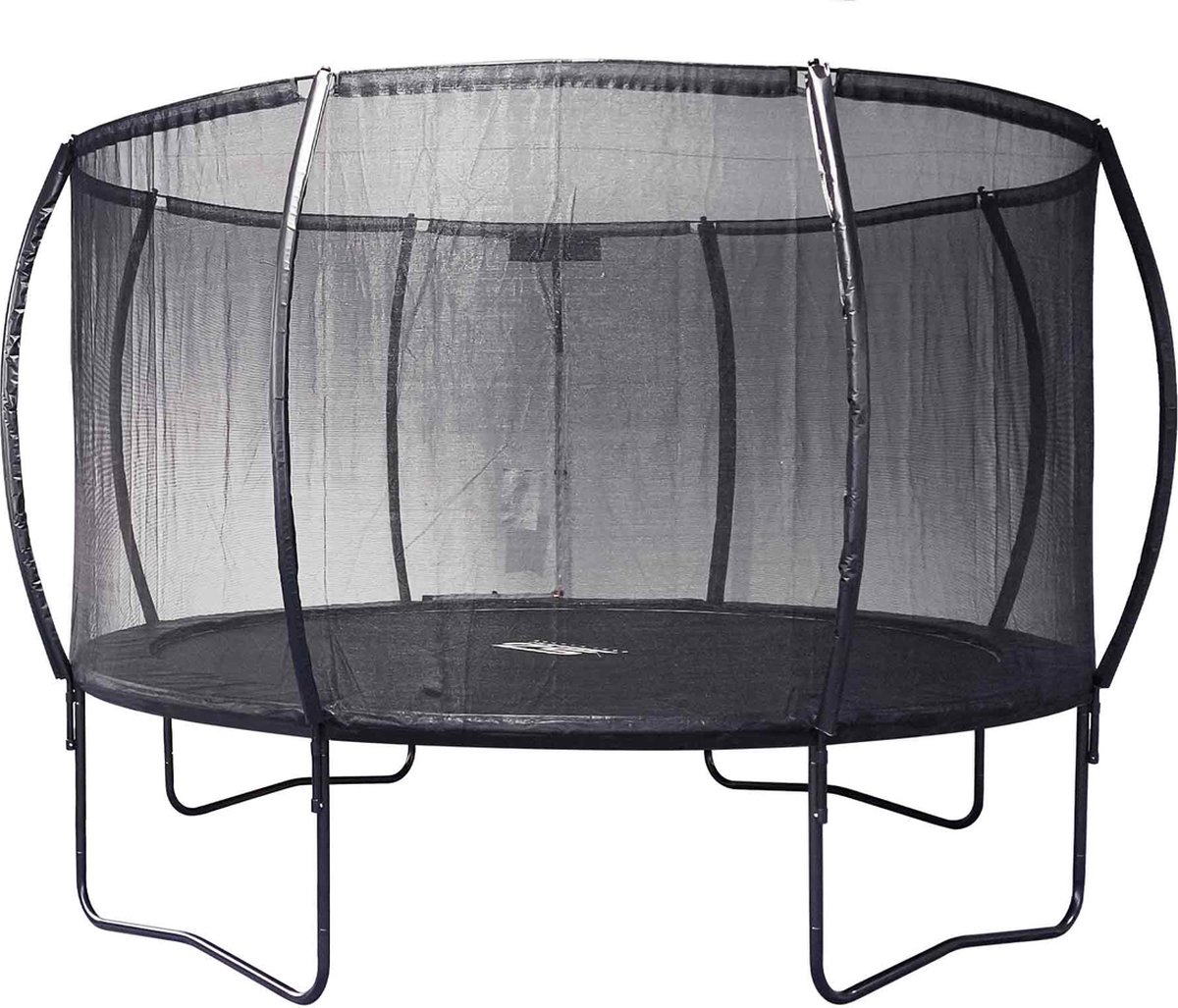 Trampoline- Senz Sports J4000 Series - Ø 366 cm - Zwart - Trampoline met Springveren - Outdoor - Buitenspeelgoed