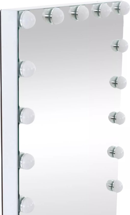 In And OutdoorMatch Make-Up Spiegel Nona - Met Verlichting - 61x43cm - Zonder Rand - Lichtdimmer - LED Verlichting - Dimbaar - Touchscreen