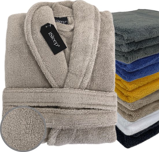 iSleep Terry Badjas - 100% Katoen - Unisex - Maat L - Taupe