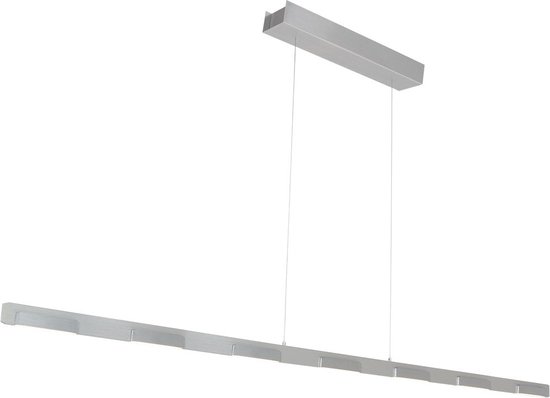 Eettafel hanglamp Bloc | 11 lichts | grijs / zilver | metaal / aluminium | 171 cm breed | in hoogte verstelbaar tot 130 cm | dimbaar | modern design