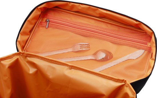 Brisby 4 Laags Geïsoleerde Koeltas - Lunchtas 40 liter - Zwart met Oranje van Brisby — afbeelding 3