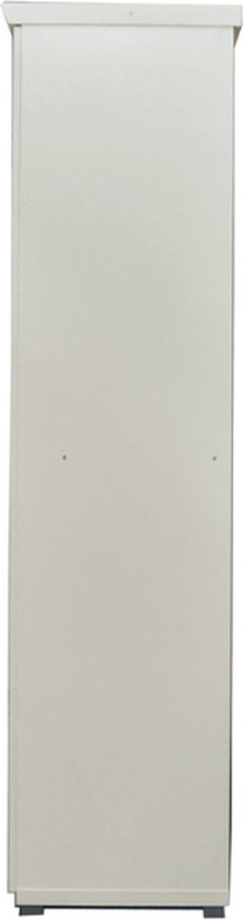 Armoire Nikkie | 183x160x52cm | 4 portes | blanc - Rousseau - Armoires de chambre à coucher - Blanc - Panneaux de particules - Armoires de chambre à coucher