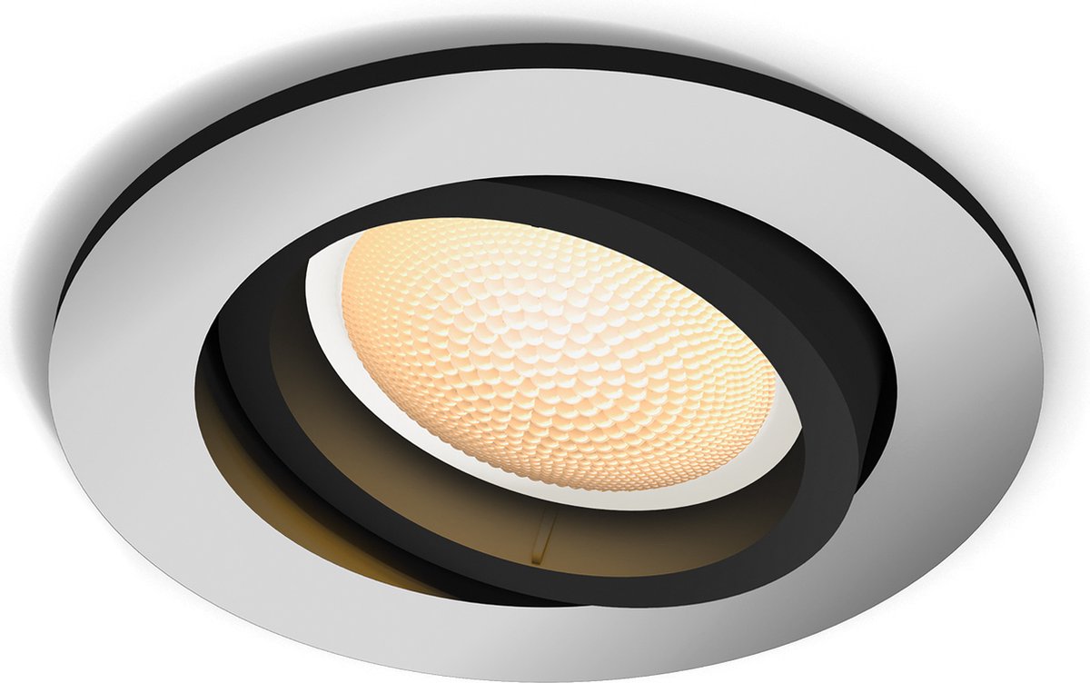 Philips Hue Milliskin inbouwspot - warm tot koelwit licht - 1-pack - aluminium - rond — afbeelding 3