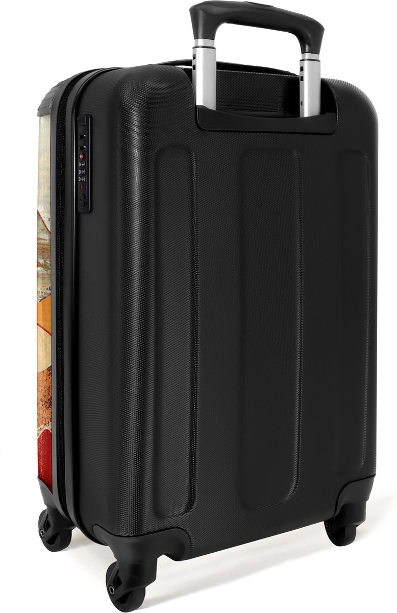 NoBoringSuitcases.com - Koffer oranje voor vliegtuig reizen - Past binnen 55x40x20 cm en 55x35x25 cm - Travelcase reisbagage - Trolley handbagage travelcase - Valiezen met wieltjes volwassenen - Reiskoffer op wielen - Harde rolkoffer lichtgewicht – foto 3