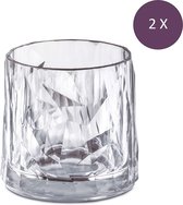 Koziol - Superglas Club No. 02 Tumbler 250 ml Set van 2 Stuks Luxury Light Grey - Thermoplastic - Grijs