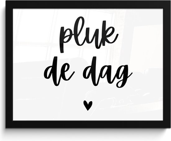 Fotolijst incl. Poster - Quotes - Pluk de dag - Carpe diem - Spreuken