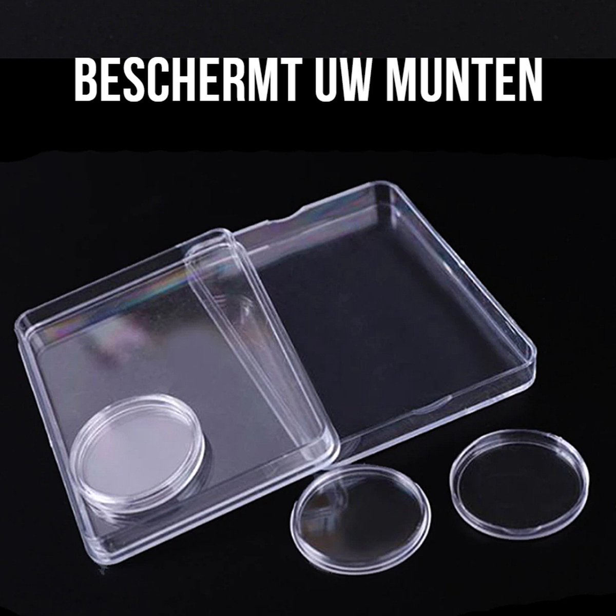 Lindner Muntenbox met vierkante vakken