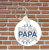 Vaderdag sleutelhanger - Papa papa papa