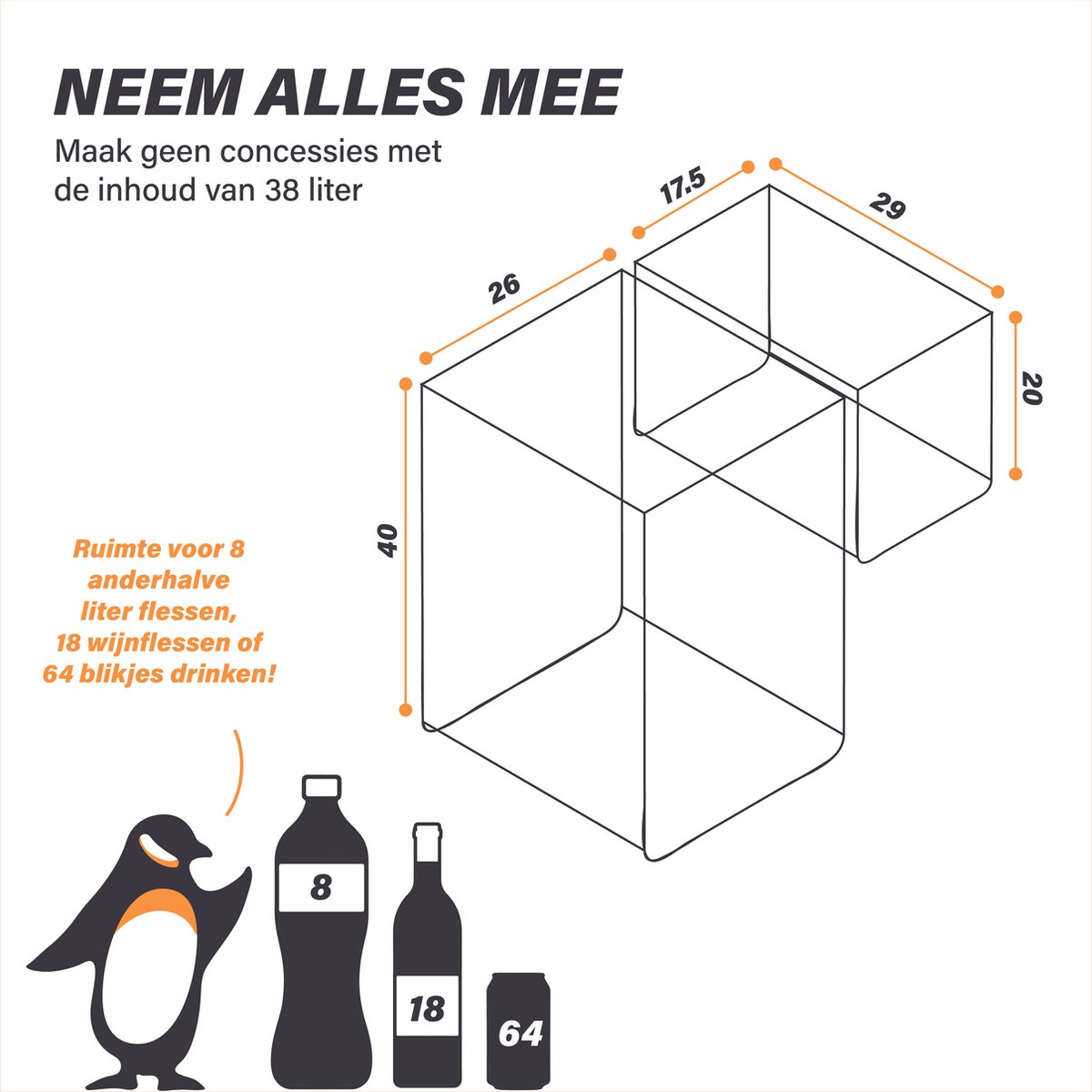 KOEL Crate Dual 38L - Elektrische Compressor Koelbox met App-bediening - 12V Auto Accu en 220V/230 Volt - Dual Zone Frigobox voor Camping - Koelkast & Vriezer tot -20°C – foto 2