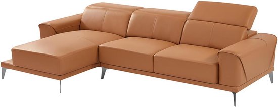 Foto: Hoekbank van buffelleer hoek links andor l 279 cm x h 95 cm x d 170 cm