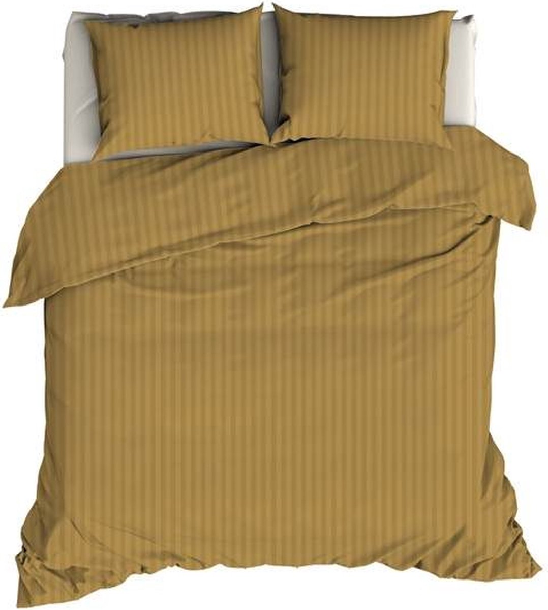 Satin d'Or Satijnstreep Dekbedovertrek - Lits-jumeaux - 240x200/220 cm - Gold