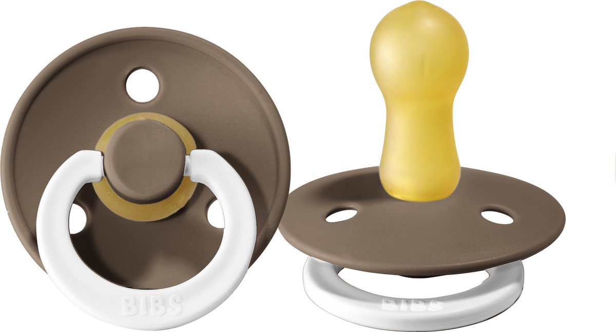 Goedkoopste Bibs Fopspeen Round 6-18mnd Glow Dark Oak