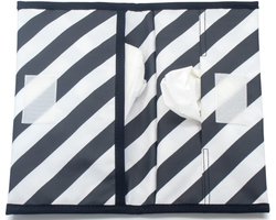 Product: KipKep Napper Luier-etui Black Stripes - etuitje voor luiers en billendoekjes - waterdicht - gecoat - zwart-wit, van het merk KipKep