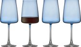 Lyngby Glas Krystal Zero Rodewijnglas 54 cl 4 st. Blauw