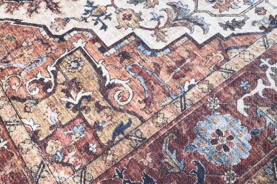 Tapiso Tapis Imprimé en Flanelle Tapis Vintage Traditionnel Antidérapant Lavable Taille - 200x300
