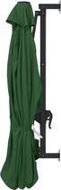 vidaXL - Wandparasol - met - metalen - paal - 300 - cm - groen