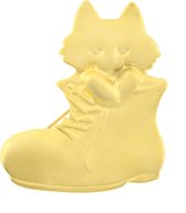 Behave® Broche kat poes in schoen goud kleur 5,5 cm