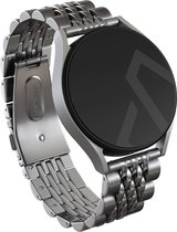 BURGA Universele Metalen Horlogeband voor Samsung Galaxy/Garmini/Xiaomi/Huawei - Chic Royal - Zilver - 20mm