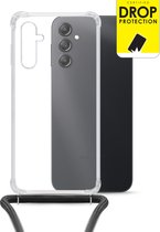 My Style Doorzichtig Telefoonhoesje geschikt voor Samsung Galaxy A14 Flexibel TPU | My Style Loop Hoesje met koord | Doorzichtig Hoesje Galaxy A14 - Transparant