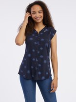 Ragwear dames shirt - shirt dames - navy print - Zofka - korte mouw - maat XL