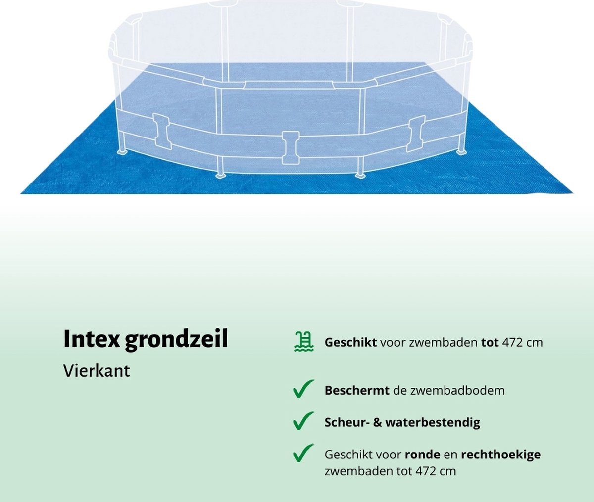 Intex Rechthoekig Frame Zwembad - 450 x 220 x 84 cm - Blauw - Inclusief Zwembadfilterpomp - Afdekzeil - Grondzeil — afbeelding 5