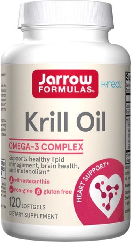 Foto: Krill oil 120 softgels voordeelverpakking 100 zuivere krillolie astaxanthine jarrow formulas